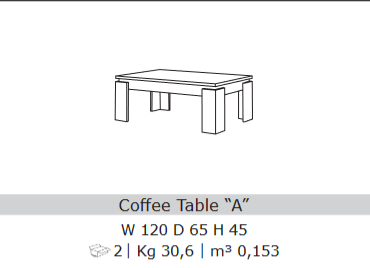 San Martino Hilton Coffee Table 4 Legs