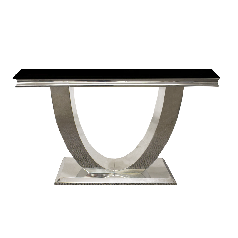 Arial Console with Black Glass Top