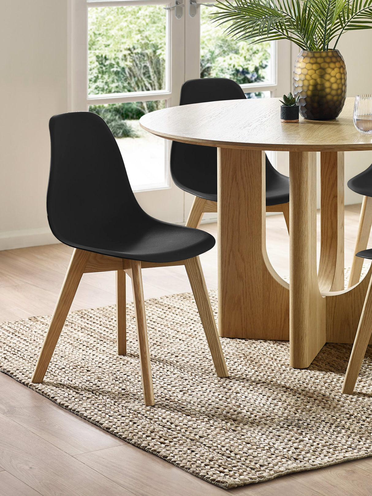 Agatha Plastic Dining Chair (Set of 2)