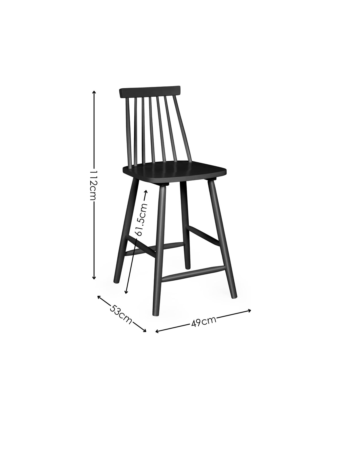 Alassio Spindle Back Bar Stool