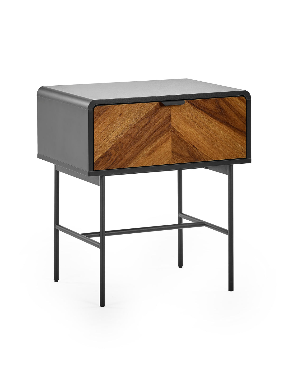 Alvin Chevron 1 Drawer Side Table