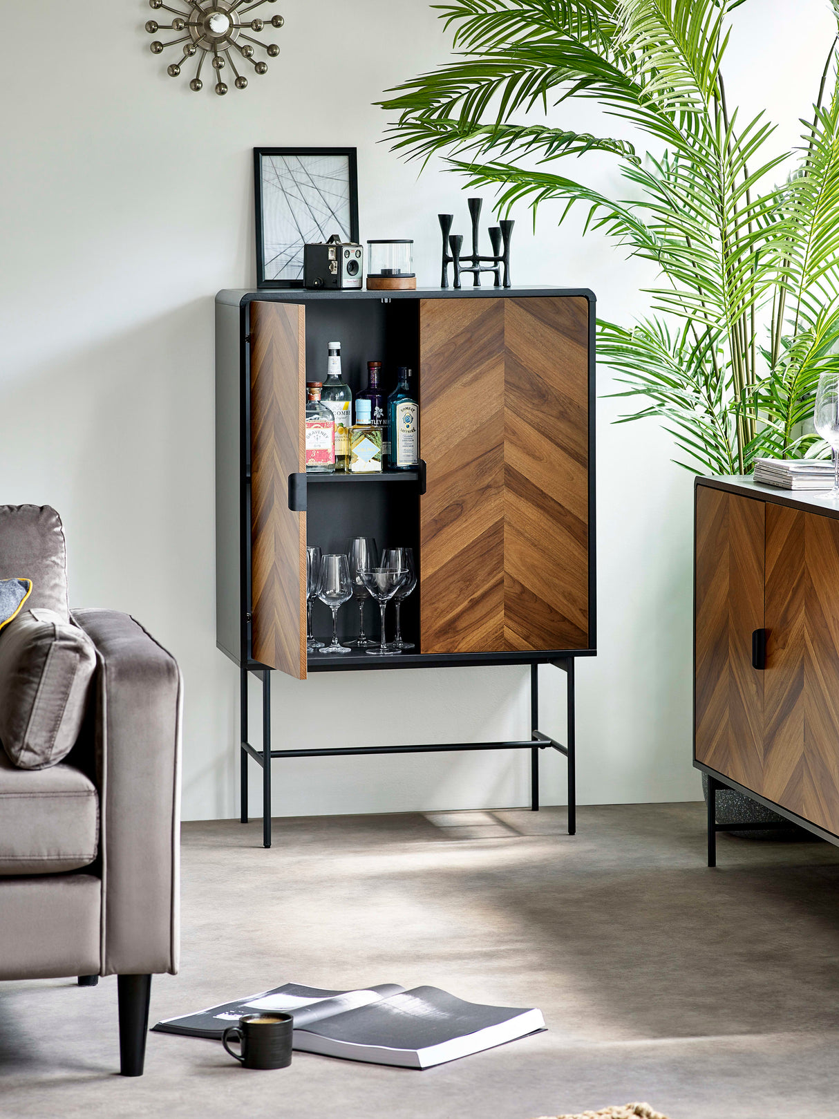 Alvin Chevron 2 Door Storage Cabinet