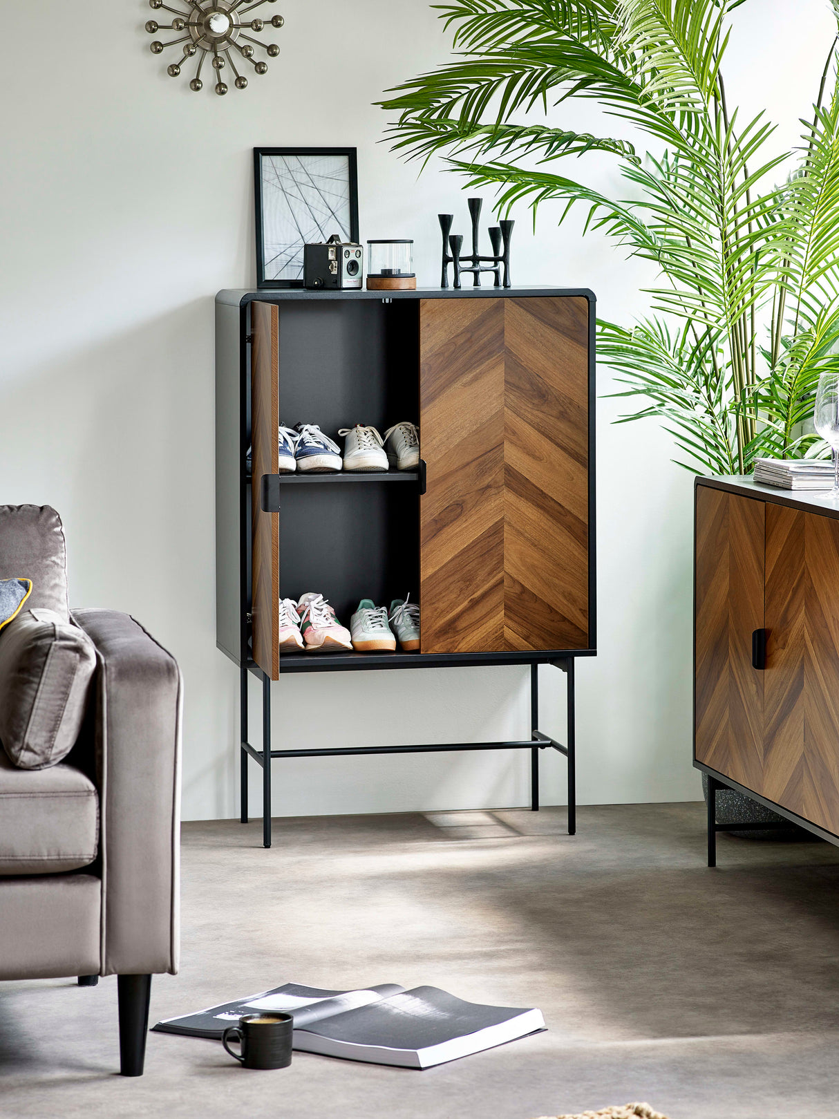 Alvin Chevron 2 Door Storage Cabinet