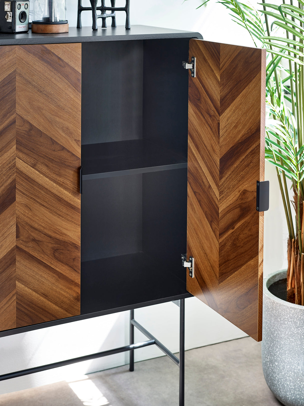 Alvin Chevron 2 Door Storage Cabinet