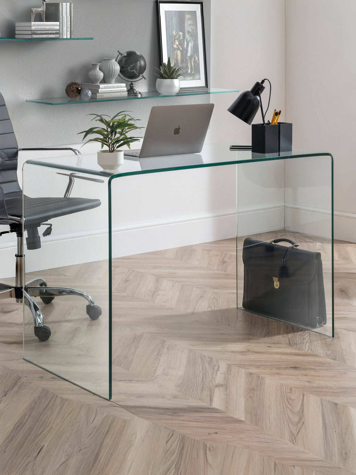 Amalfi Bent Glass Desk