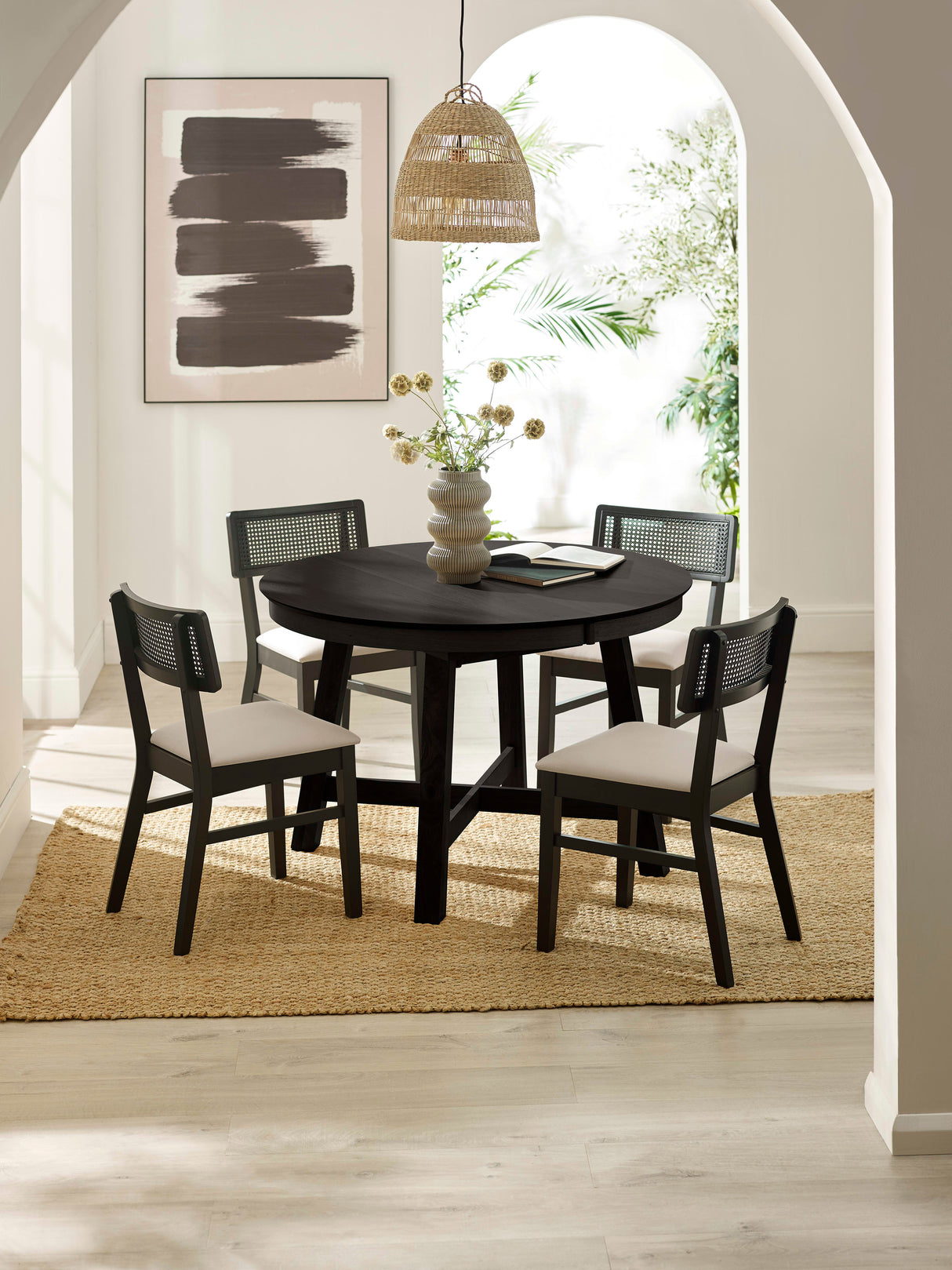 Annika Round to Oval 4-6 Seater Extending Dining Table