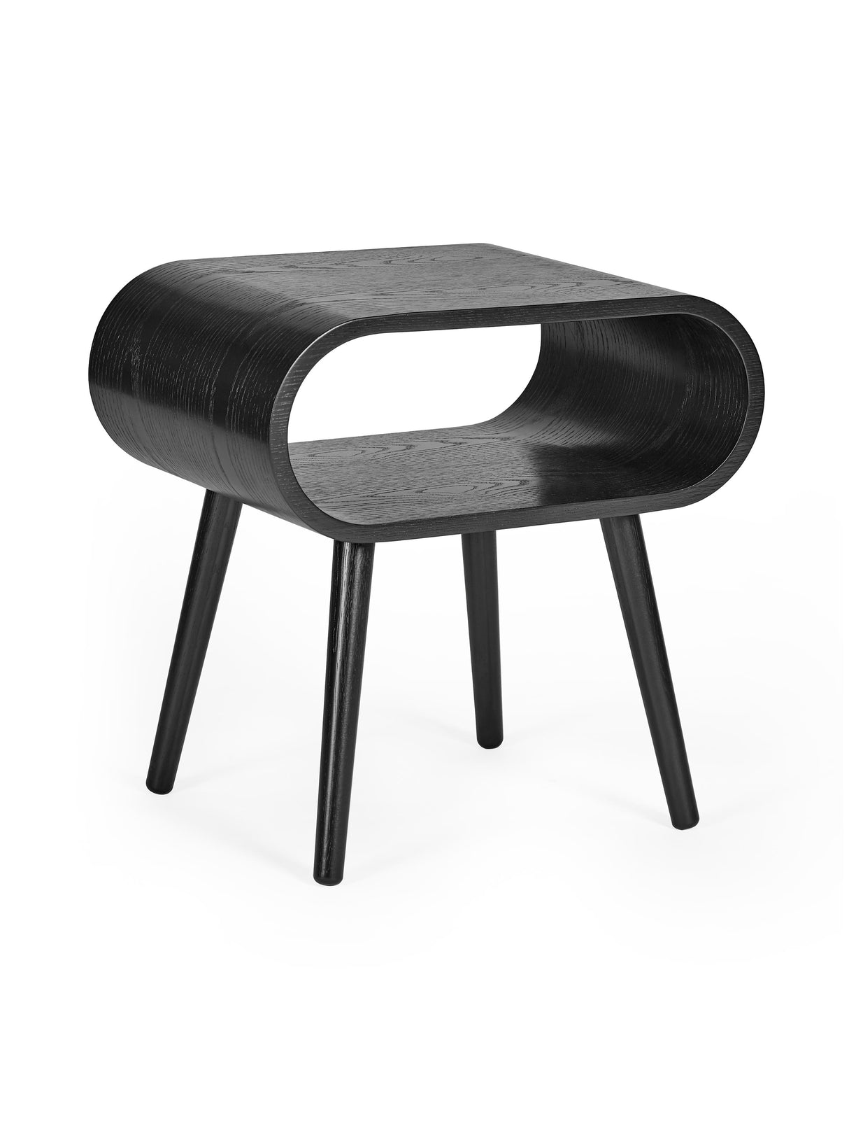Apollo Curved Square Side Table with Shelf