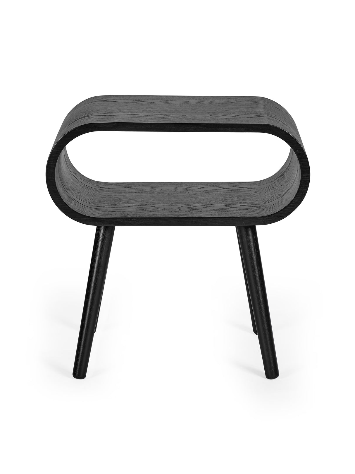 Apollo Curved Square Side Table with Shelf