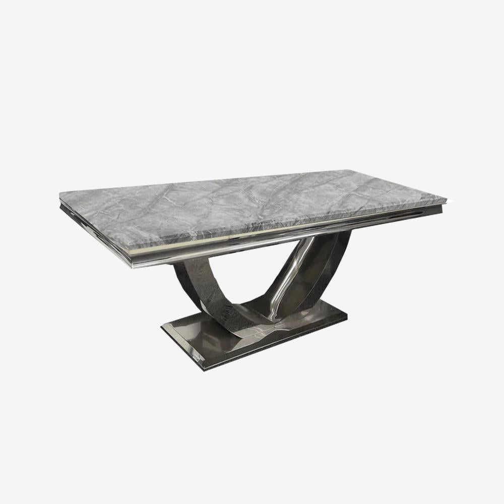 Arial Coffee Table with Grey Marble Top