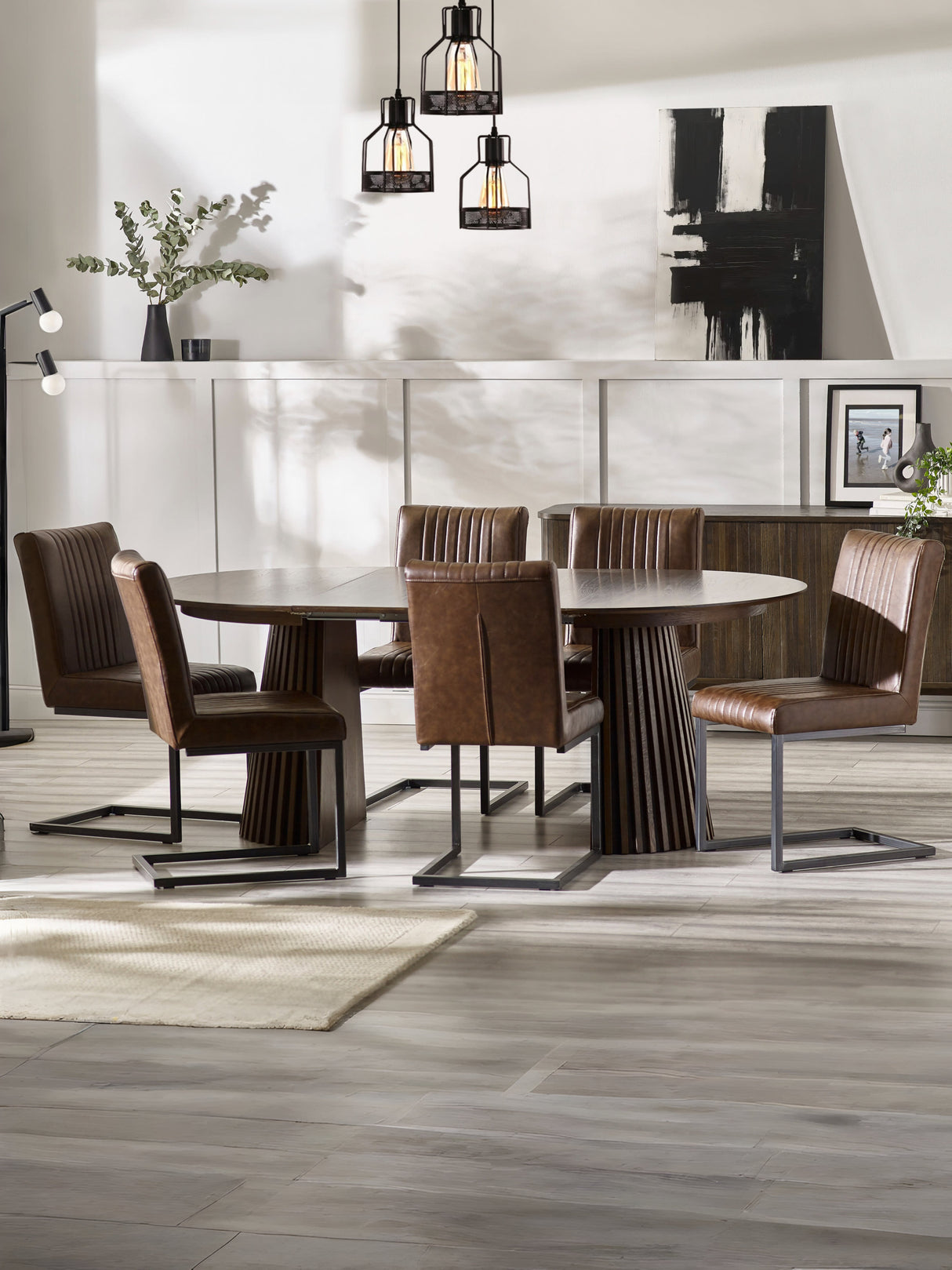 Arya Round to Oval Extending 4-6 Seater Dining Table