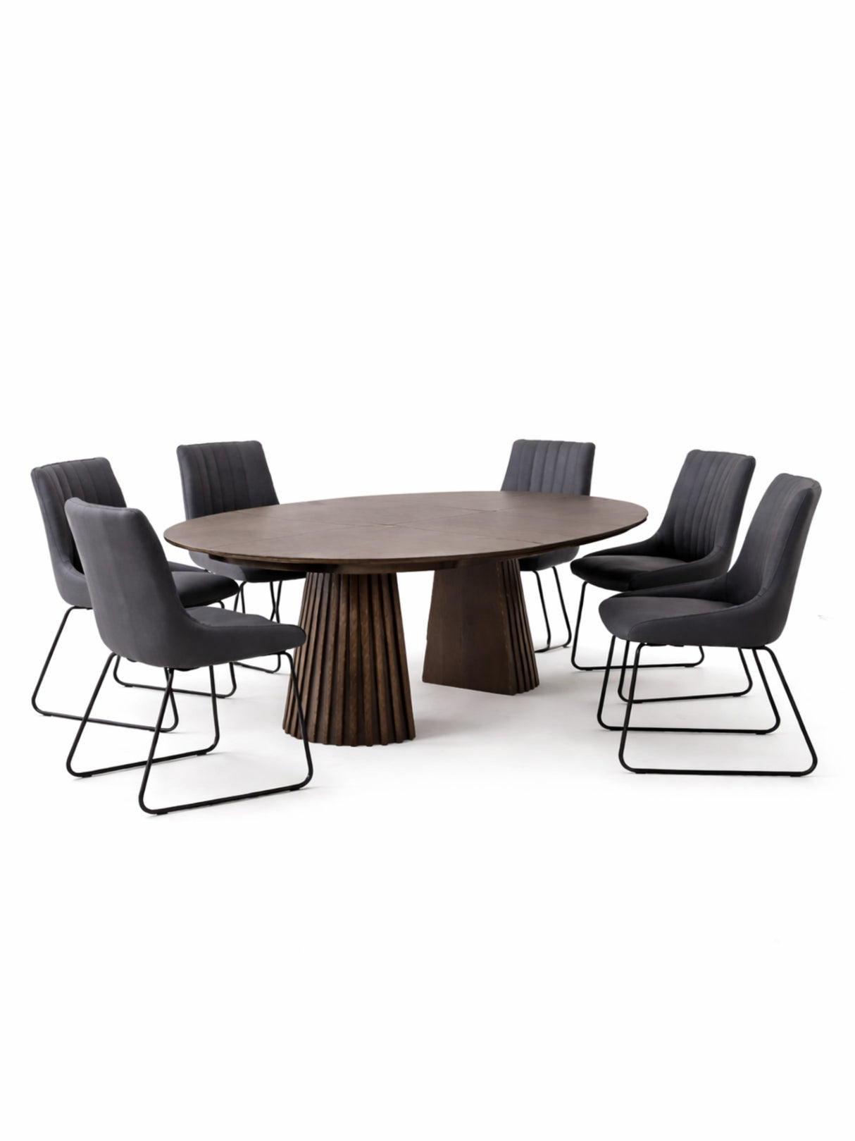 Arya Round to Oval Extending 4-6 Seater Dining Table