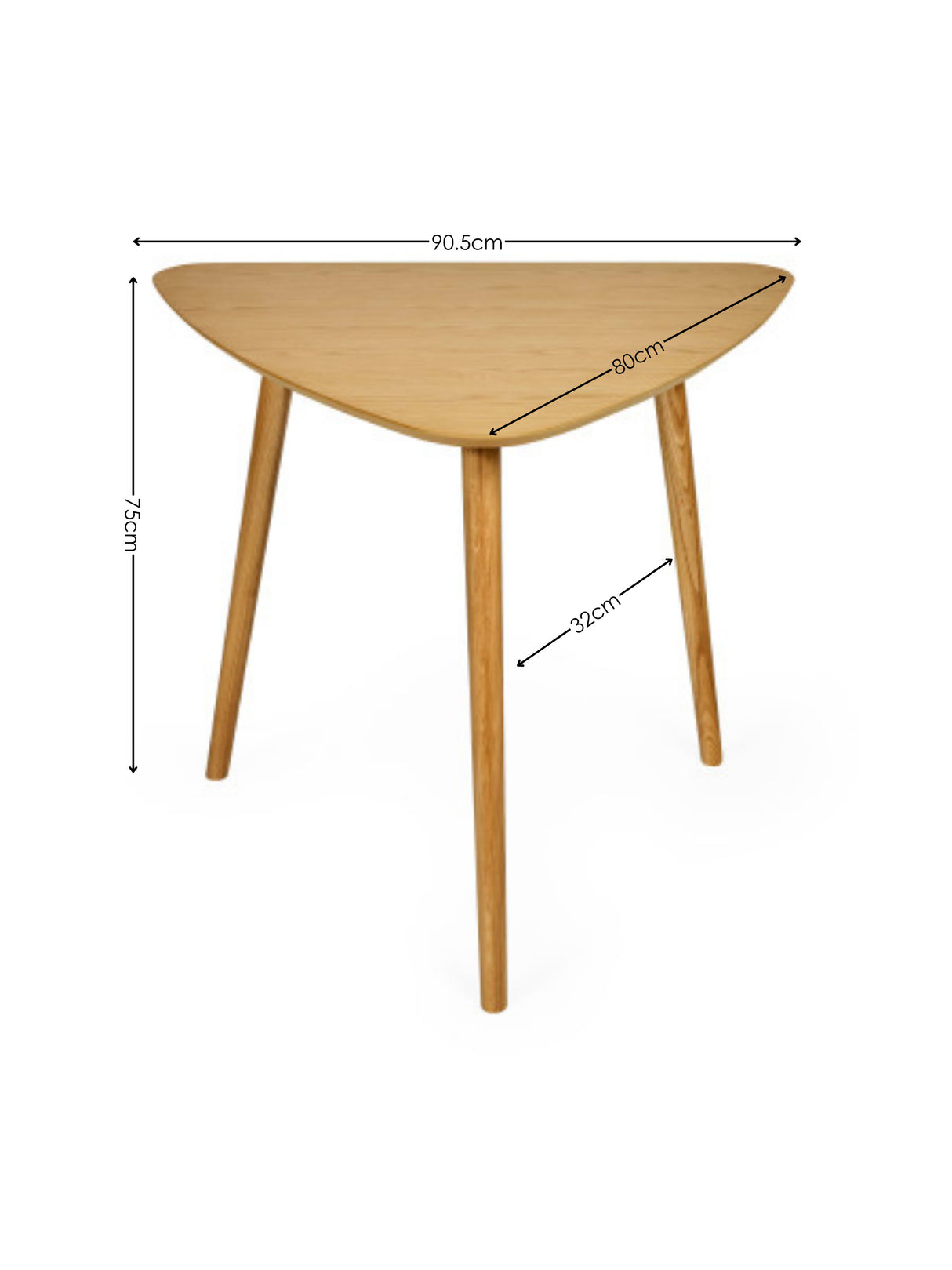 Athena Triangular 2-3 Seater Dining Table