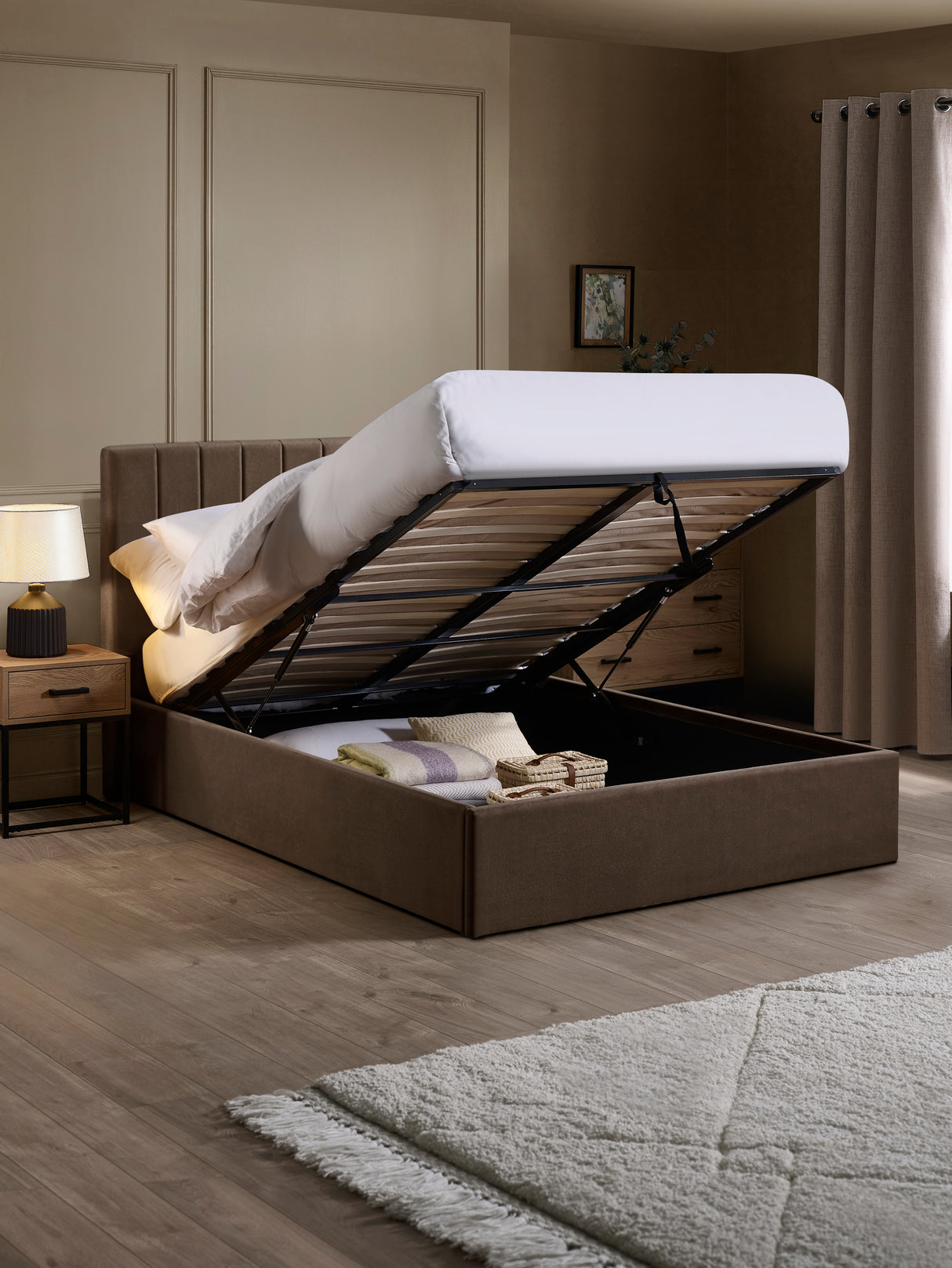 Aylen Upholstered Ottoman Storage Bed