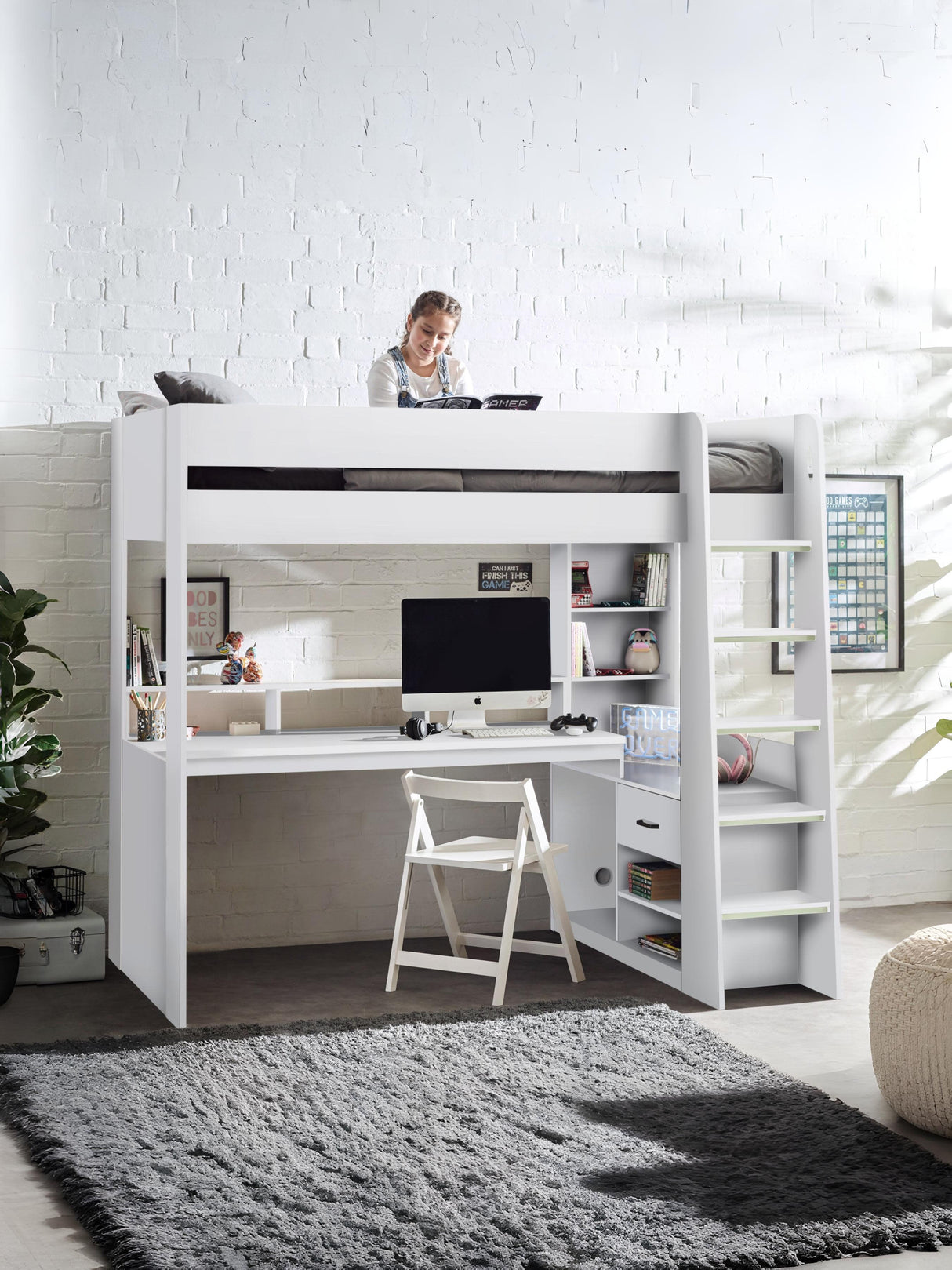 Blaze Gaming High Sleeper Bed with Desk