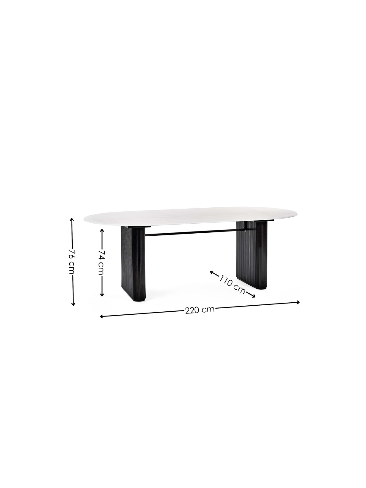 Bolivia Oval 6 Seater Dining Table