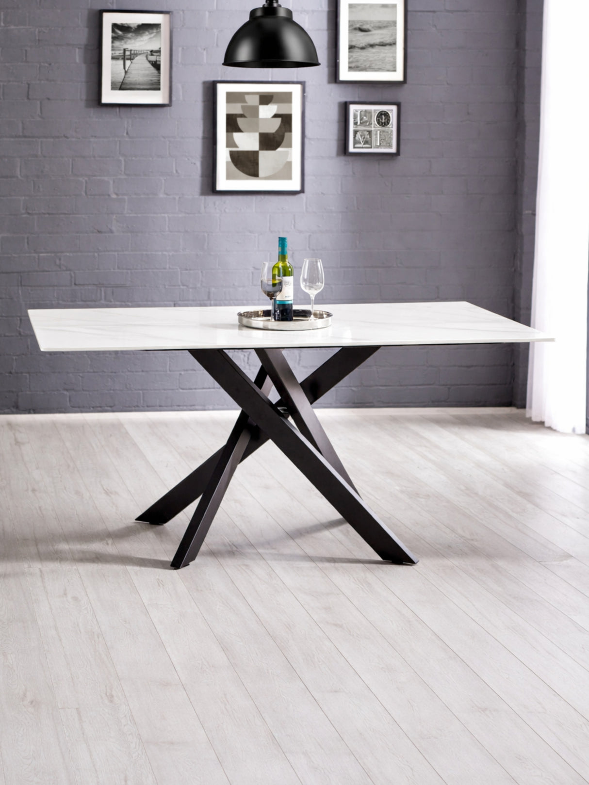 Bradley Rectangular Ceramic Top 4-6 Seater Dining Table