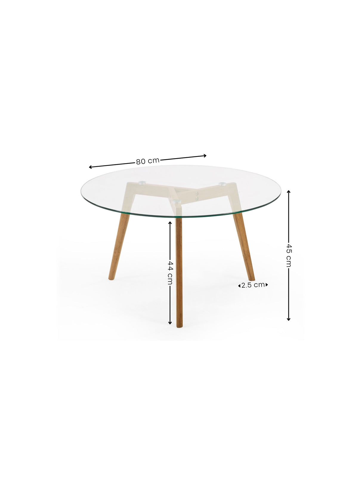 Bryant Round Glass Top Coffee Table