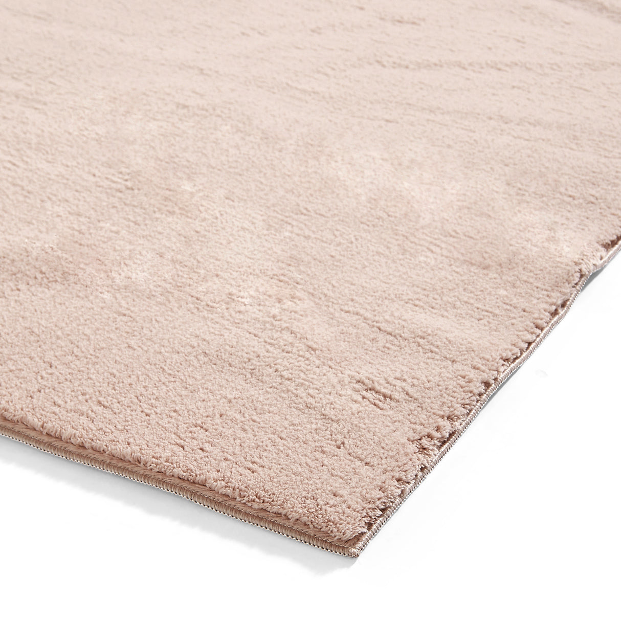 Bay Blush Plain Shaggy Washable Rug