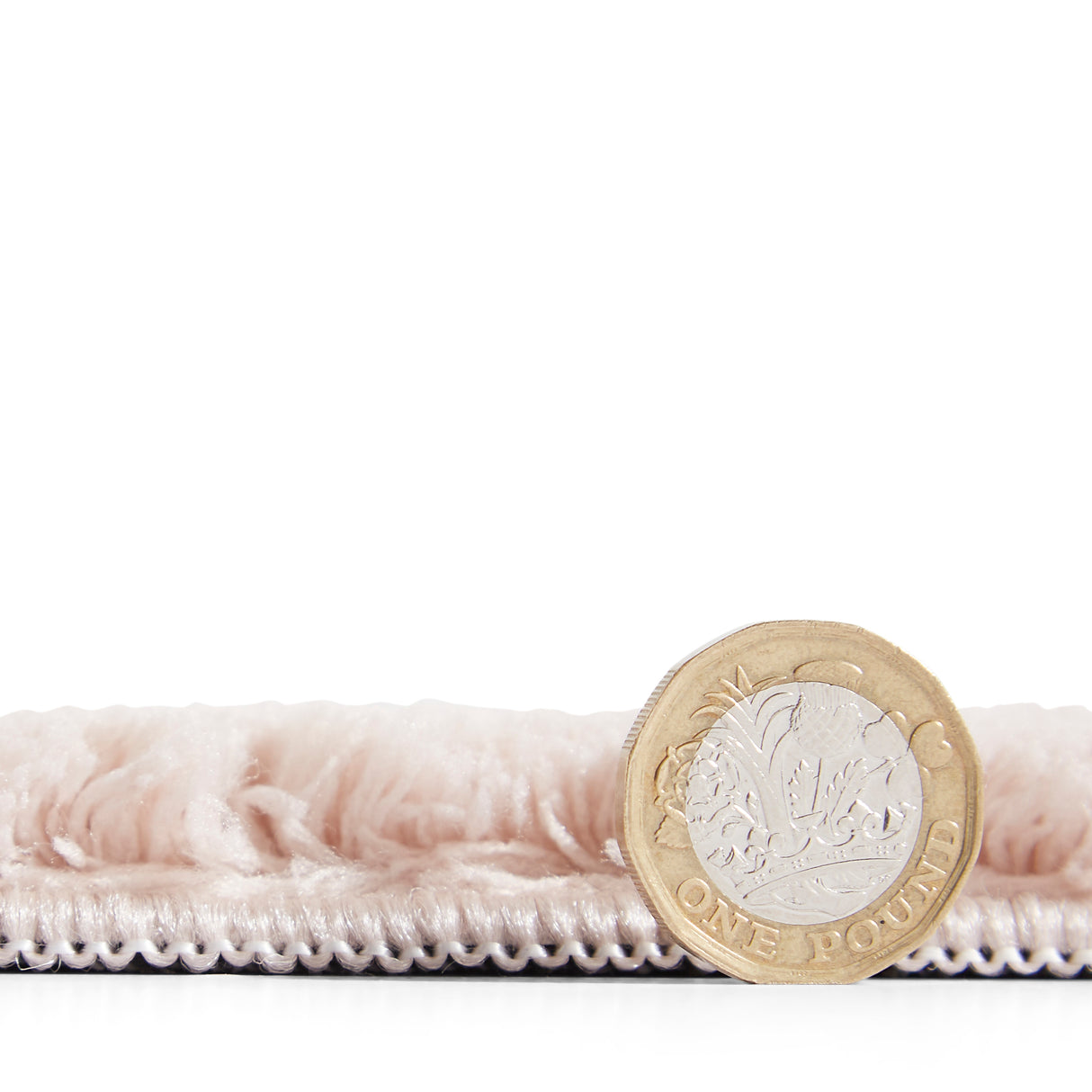 Bay Blush Plain Shaggy Washable Rug