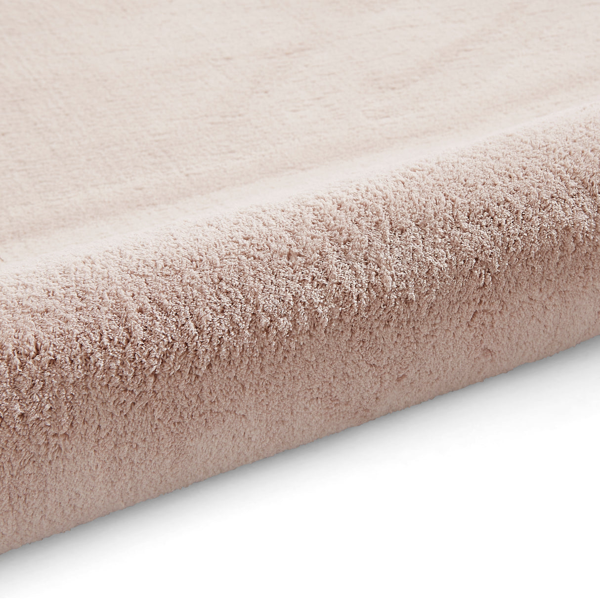 Bay Blush Plain Shaggy Washable Rug