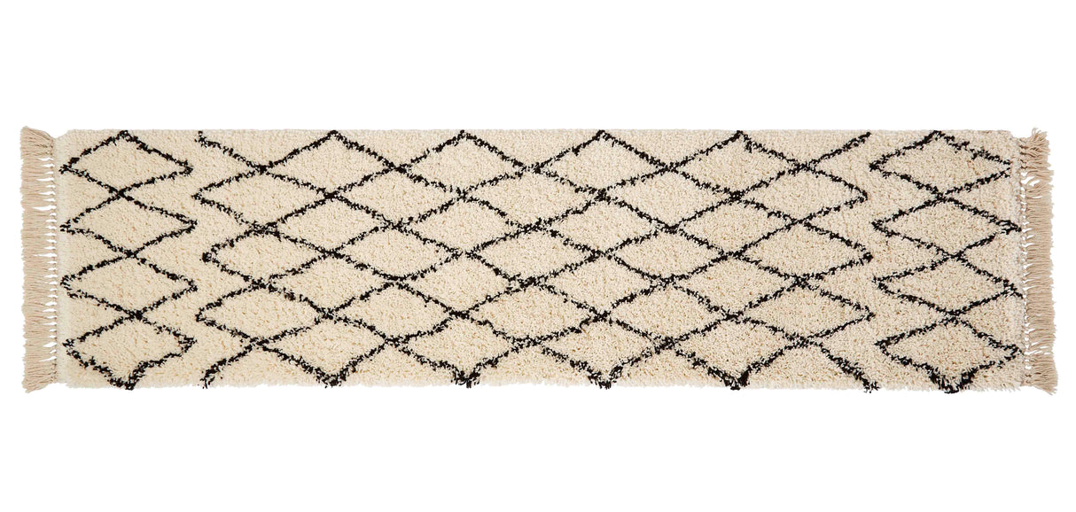 Boho 8280 White/Black Berber Rug
