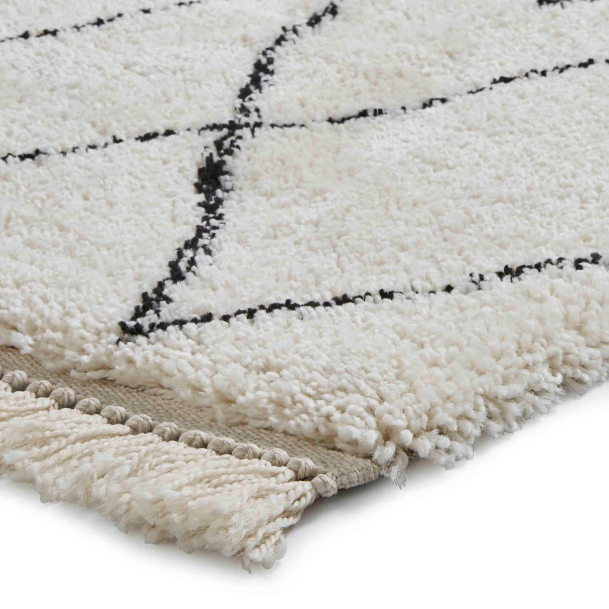 Boho 8280 White/Black Berber Rug