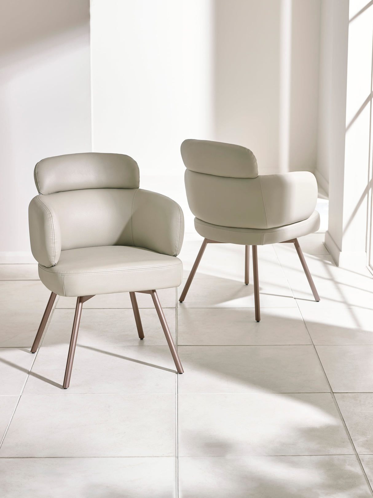 Callisto Upholstered Swivel Dining Chair (Set of 2)