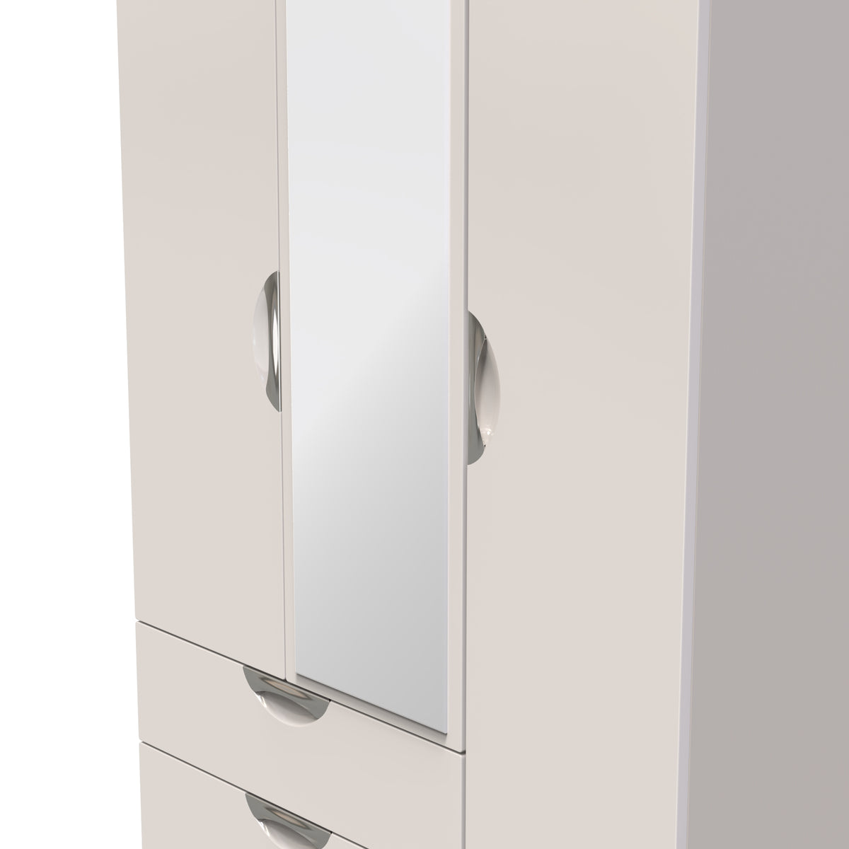 Camden Triple 2 Drawer Mirrored Wardrobe