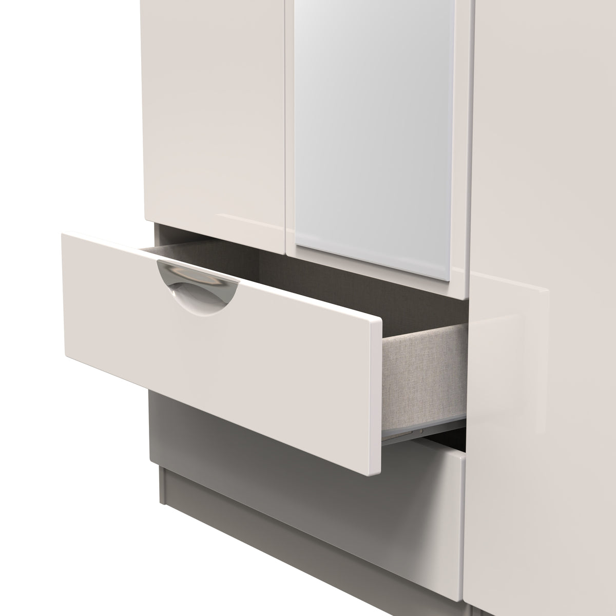 Camden Triple 2 Drawer Mirrored Wardrobe