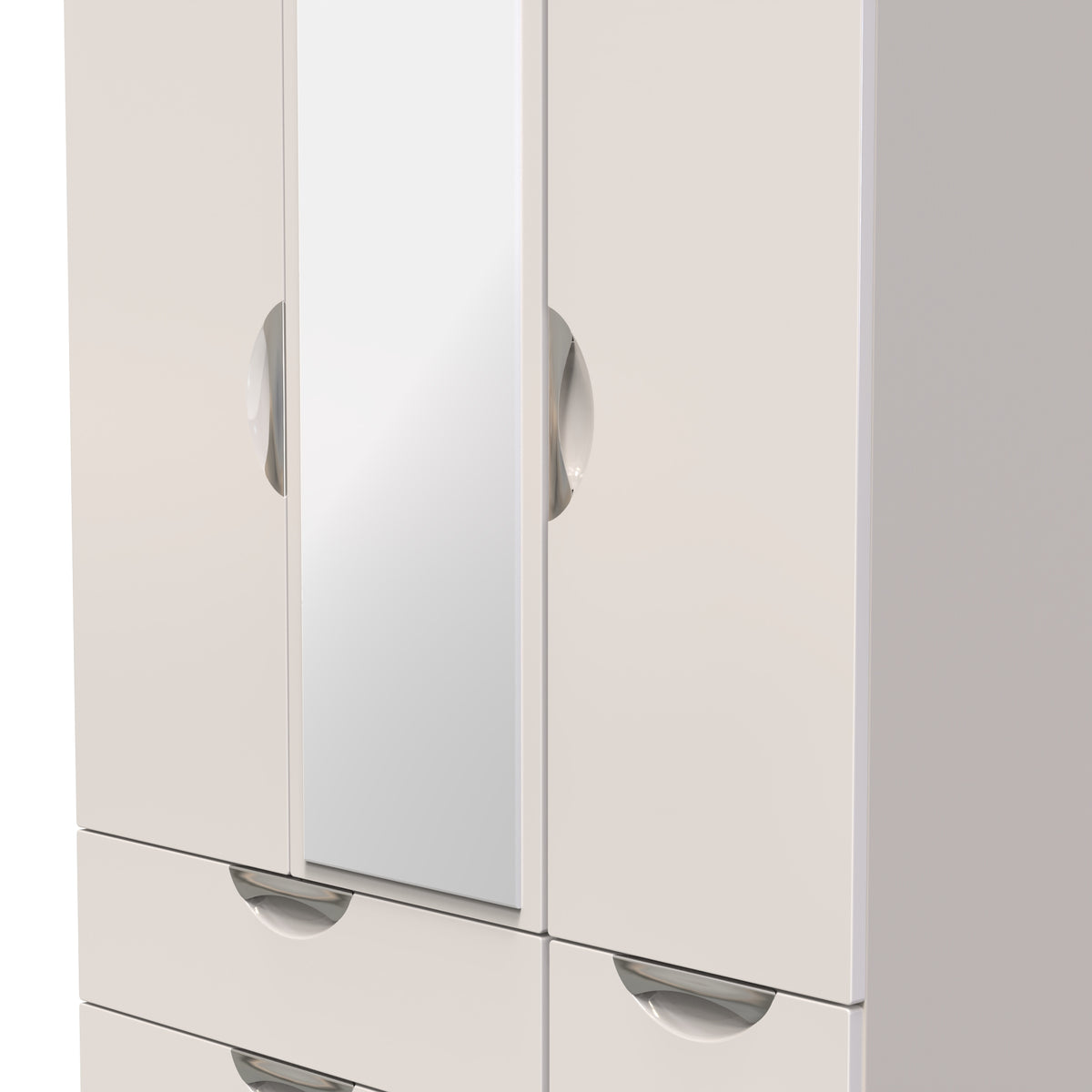 Camden Triple 2 Drawer Mirror + Drawer Wardrobe