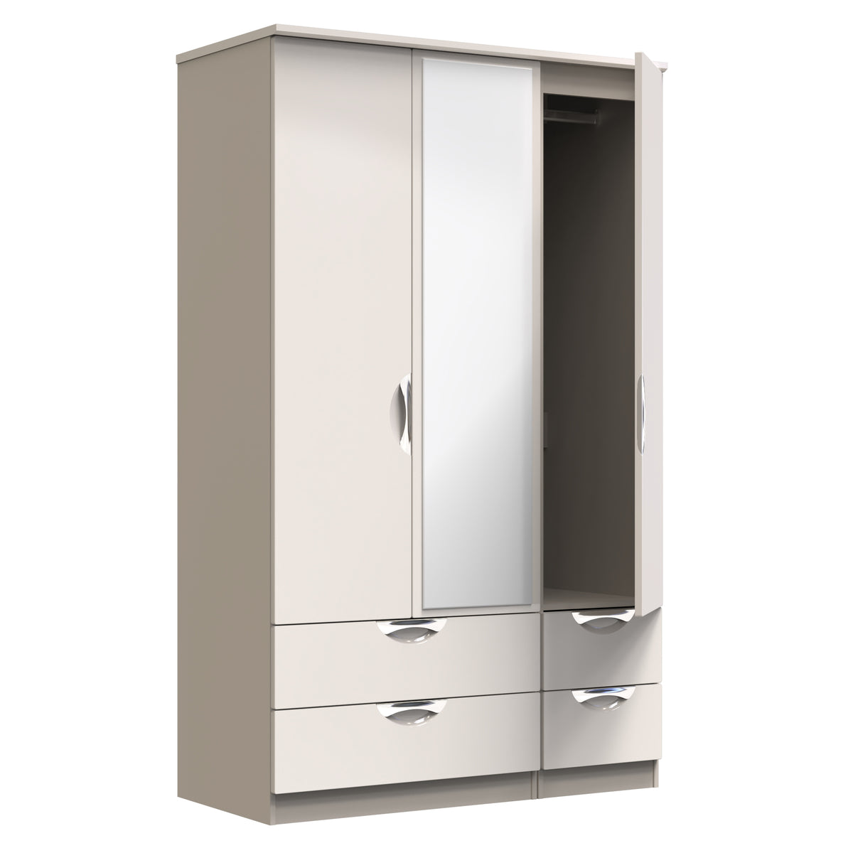 Camden Triple 2 Drawer Mirror + Drawer Wardrobe