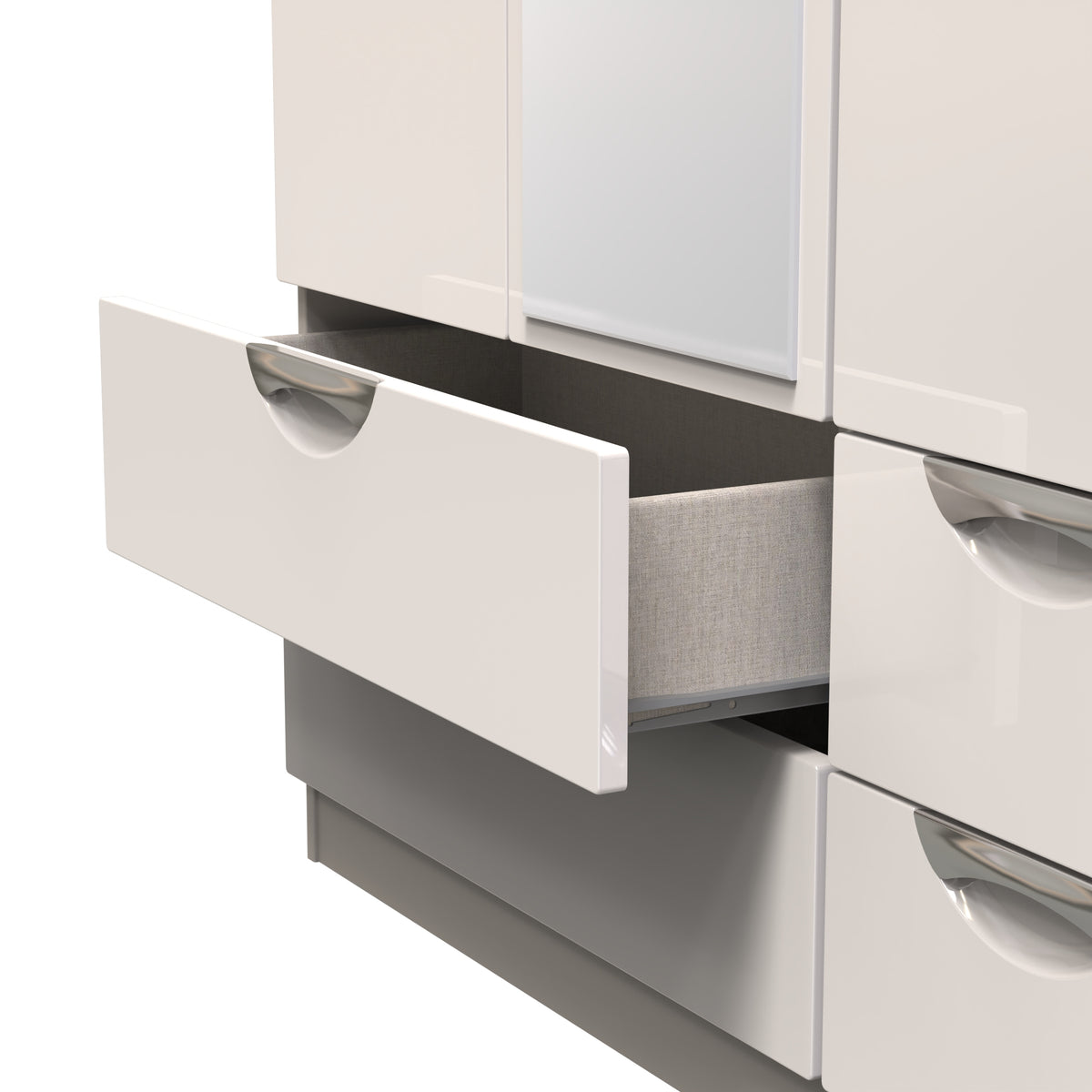 Camden Triple 2 Drawer Mirror + Drawer Wardrobe