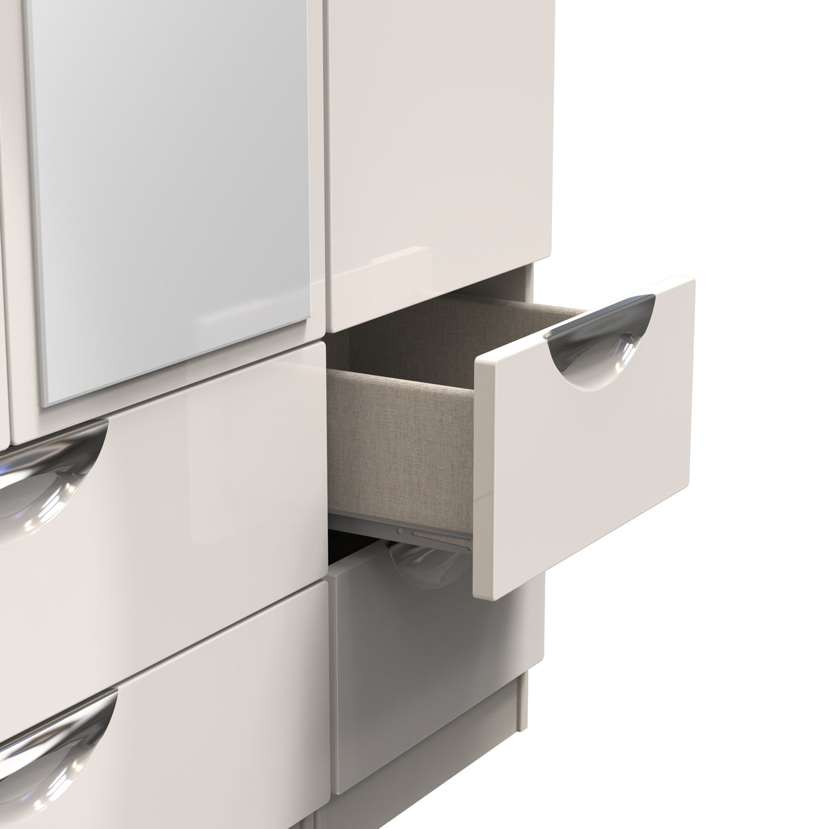 Camden Triple 2 Drawer Mirror + Drawer Wardrobe