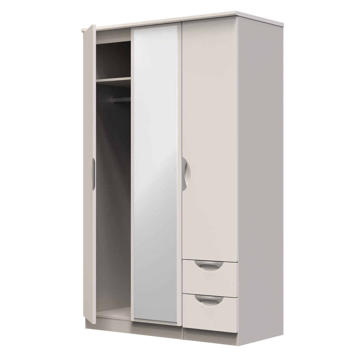 Camden Triple Mirror + Drawer Wardrobe