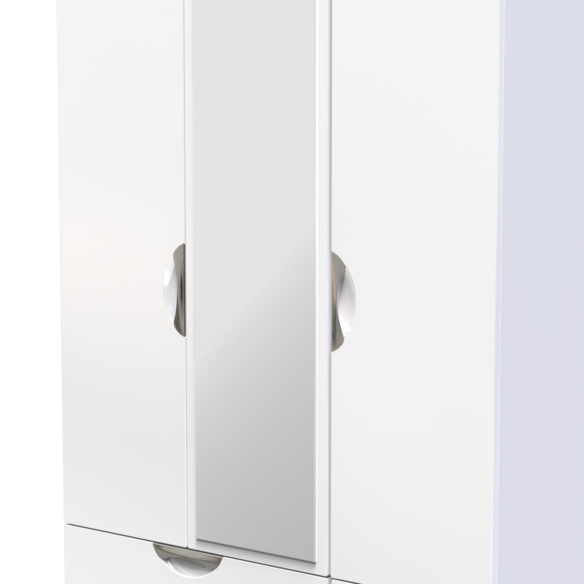 Camden Tall Triple 2 Drawer Mirror + Drawer Wardrobe