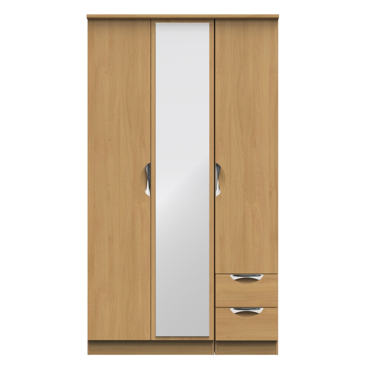 Camden Tall Triple Mirror + Drawer Wardrobe