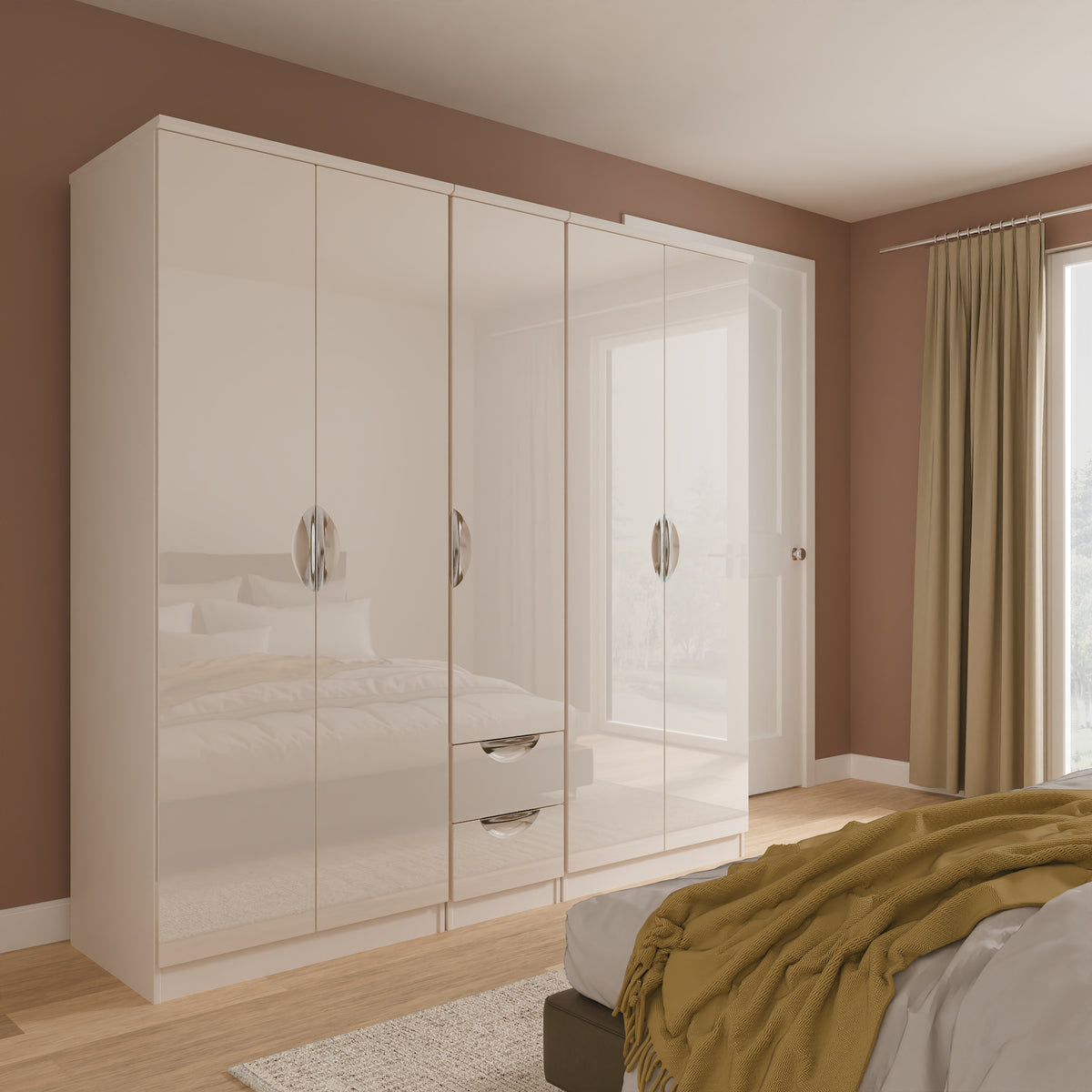 Camden 5 Door 2 Drawer Wardrobe
