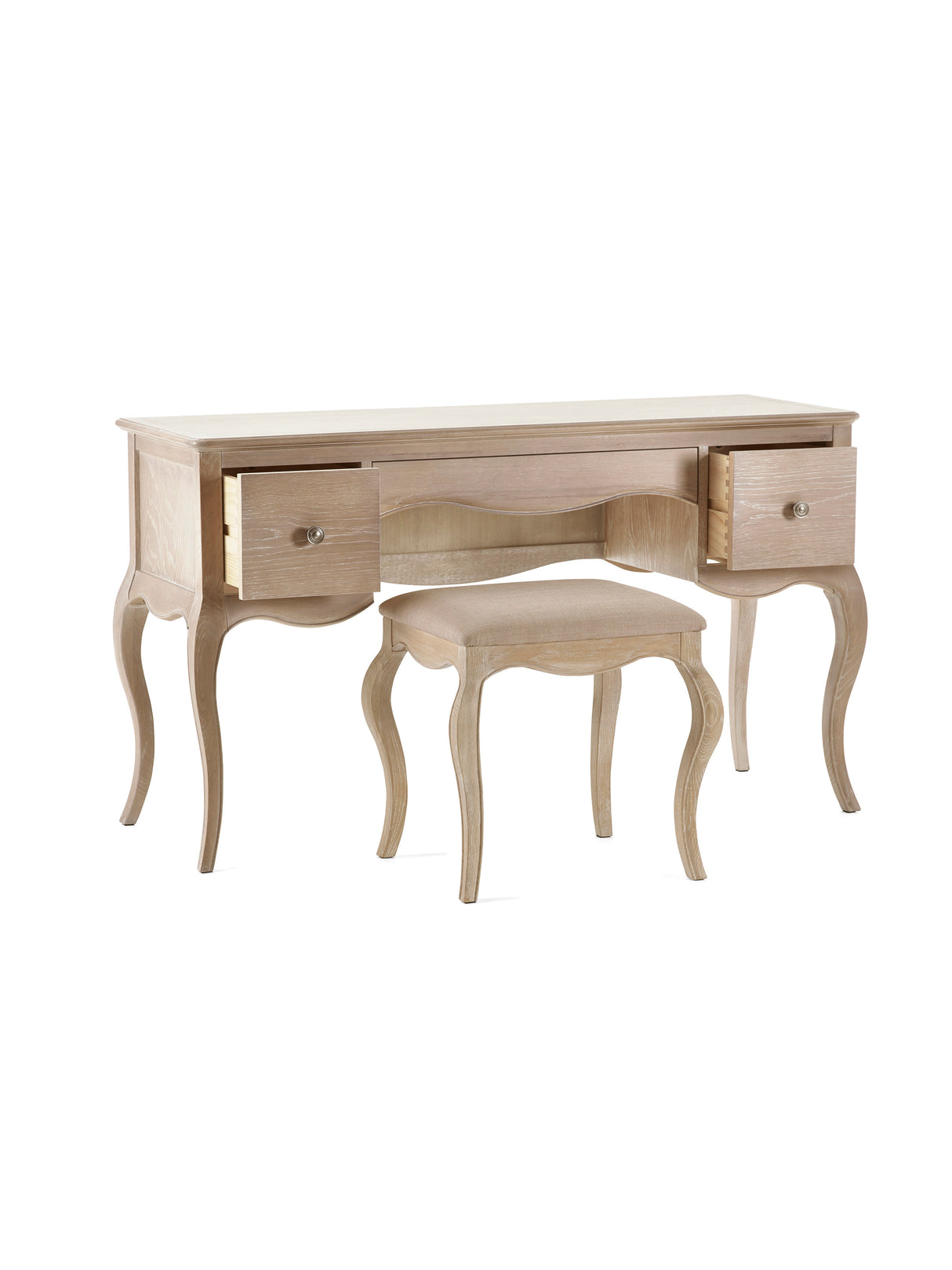Camille French Style 2 Drawer Dressing Table and Stool