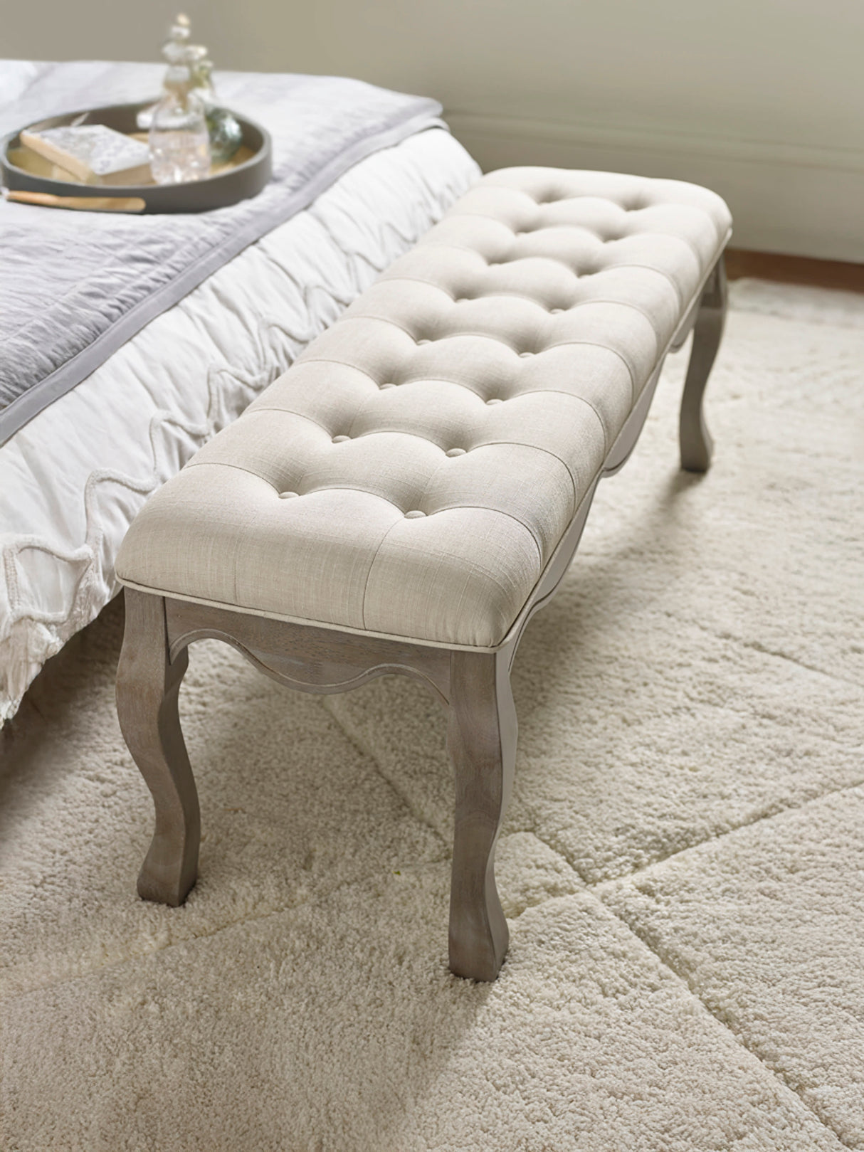Camille French Style Upholstered Bench