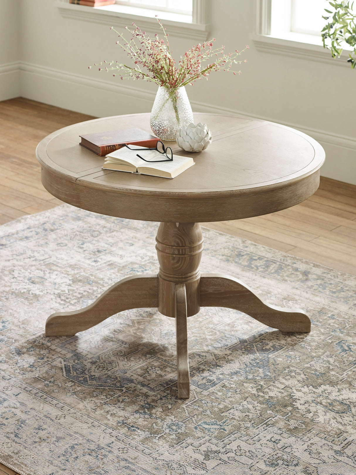 Camille French Style Round to Oval 4-6 Seater Extending Dining Table