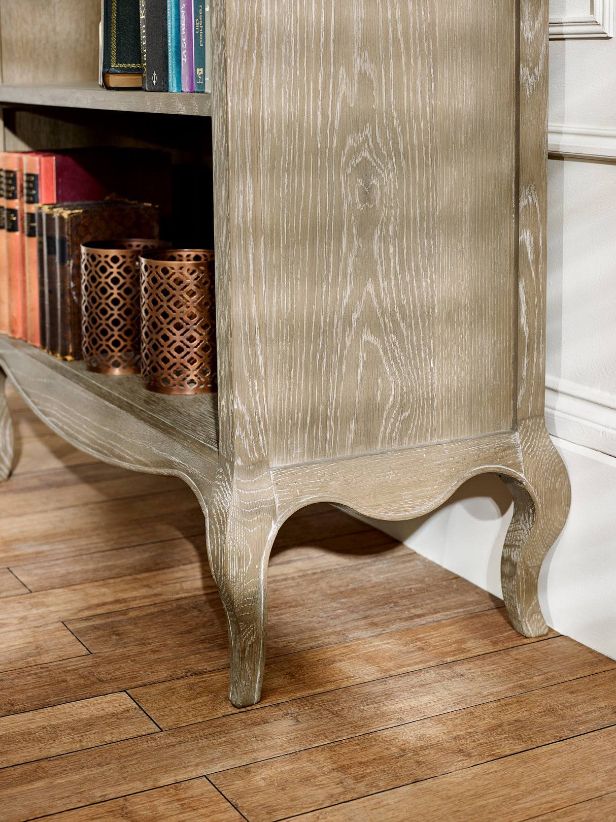 Camille French Style Tall Bookcase with Drawers