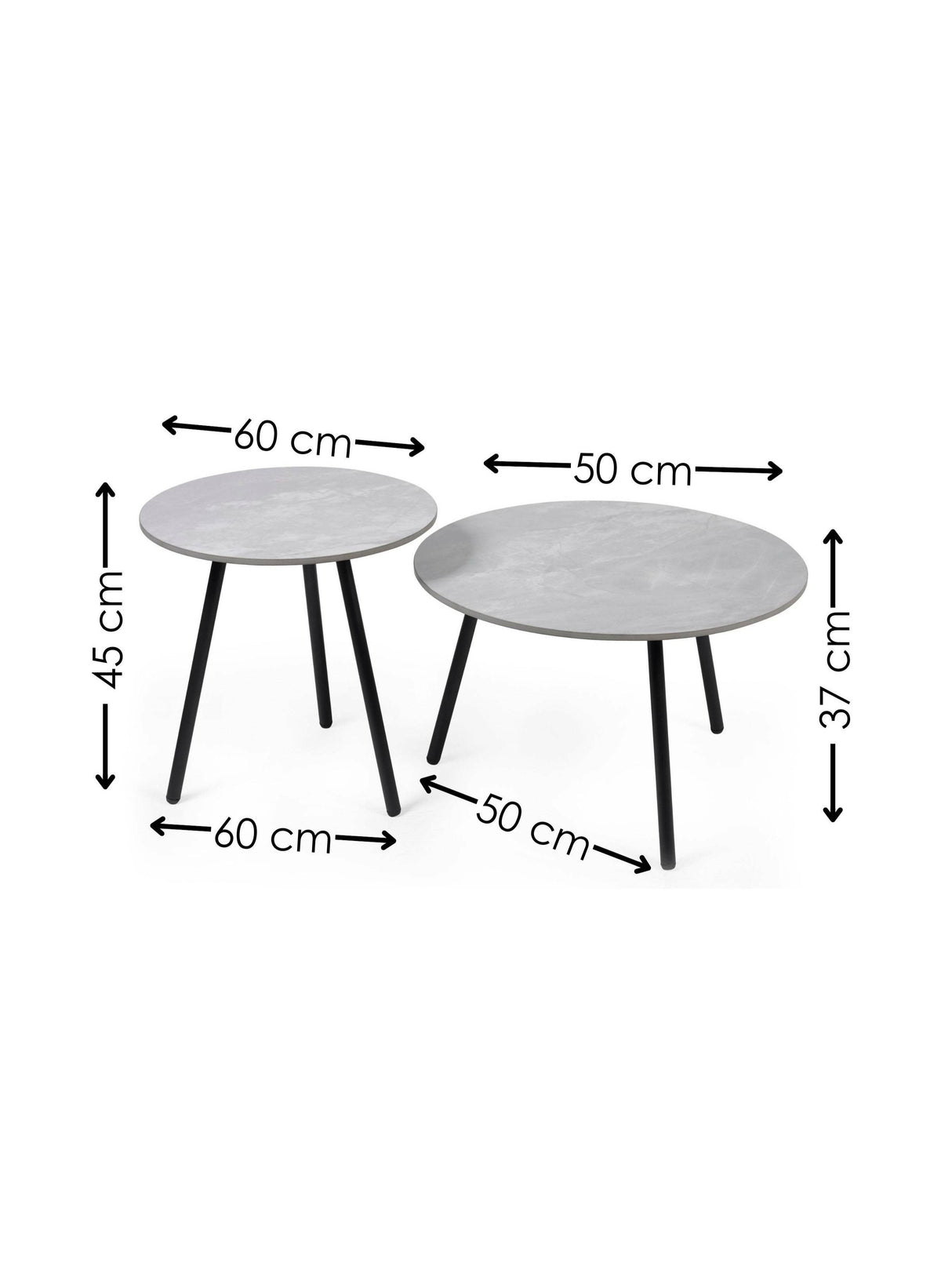 Casper Round Side Tables (Set of 2)