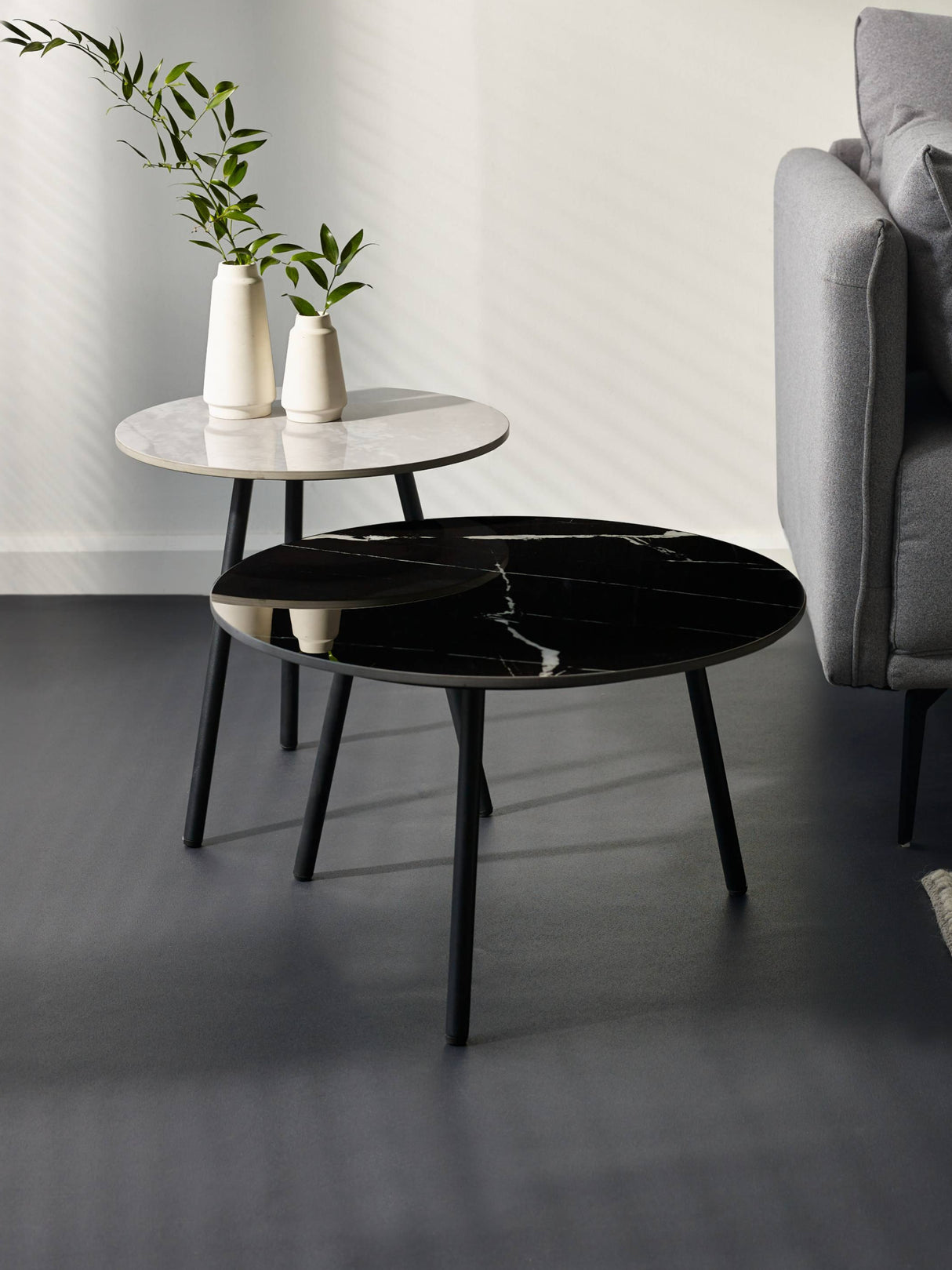 Casper Round Side Tables (Set of 2)