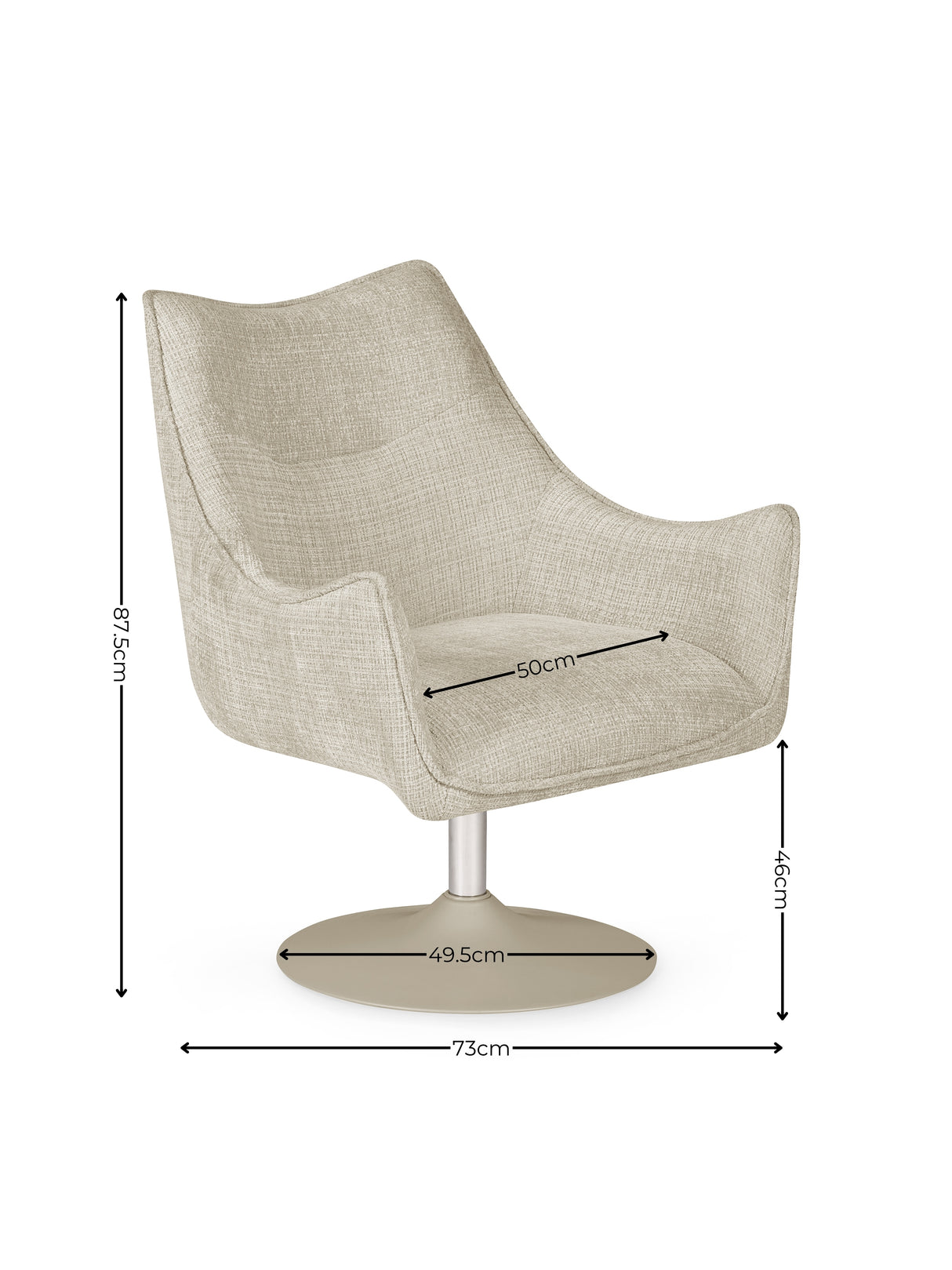 Caspian Upholstered Swivel Lounge Chair