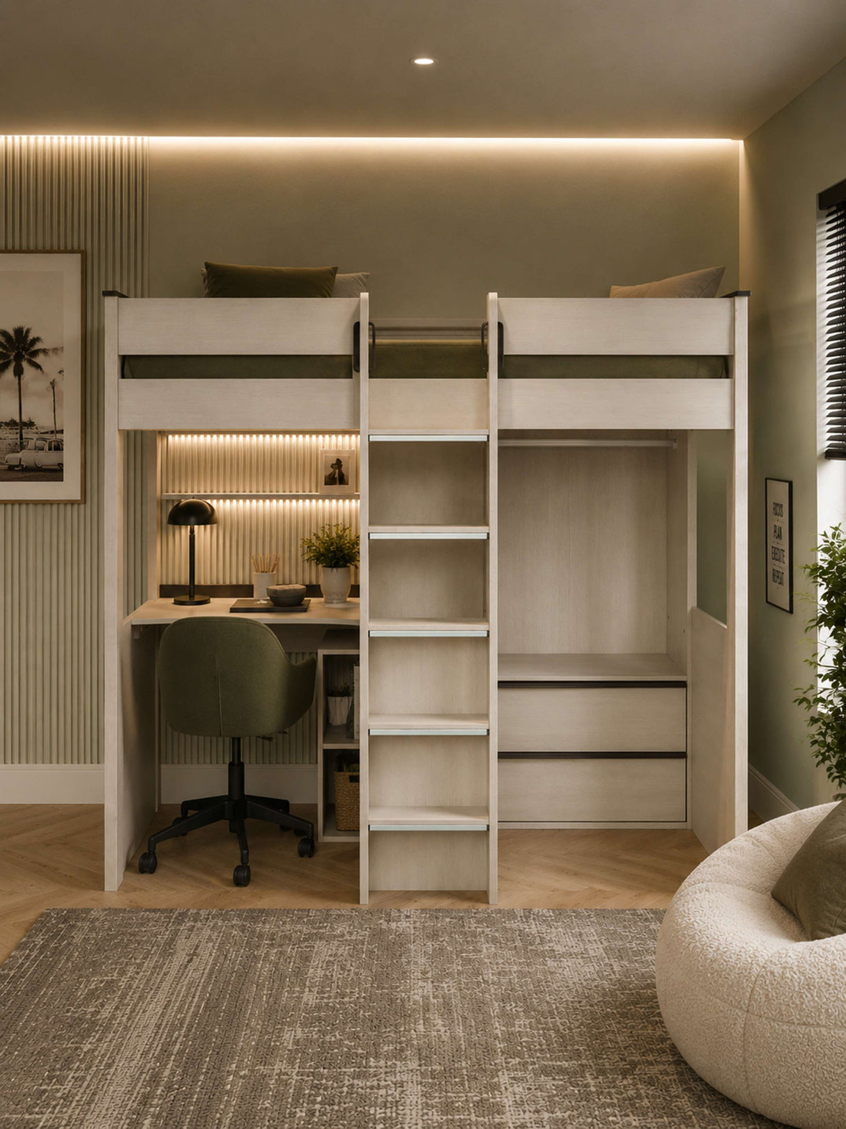 Celeste Highsleeper with Desk