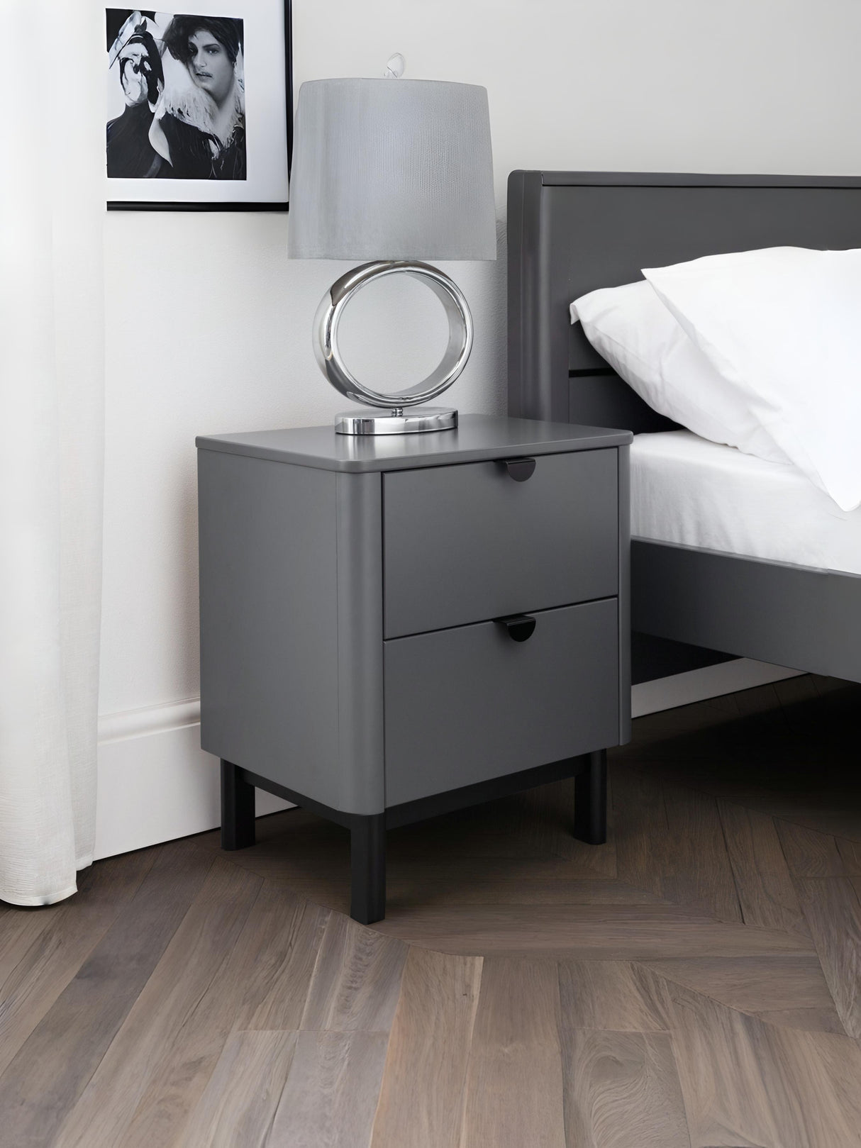 Chloe 2 Drawer Bedside Table