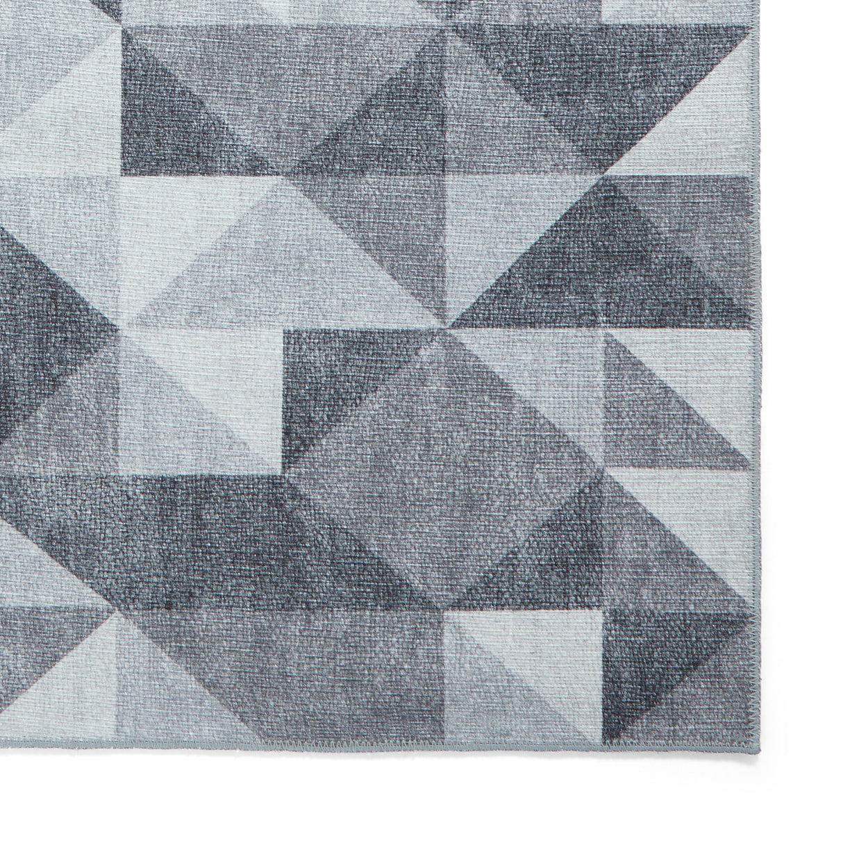 Coral H1057 Grey Modern Washable Rug