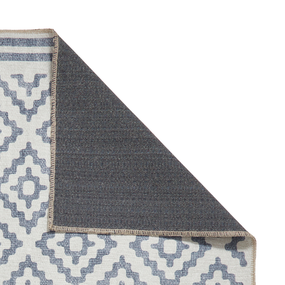 Coral H1058 Blue Modern Washable Rug