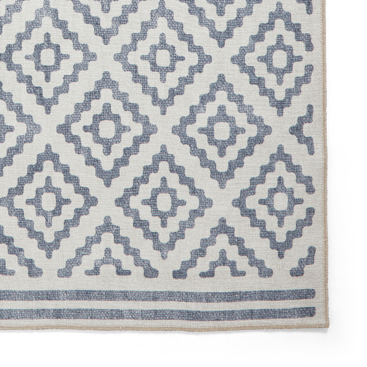 Coral H1058 Blue Modern Washable Rug