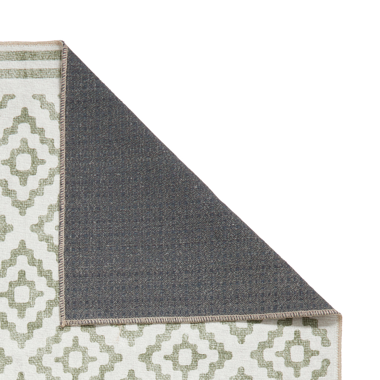 Coral H1058 Green Modern Washable Rug